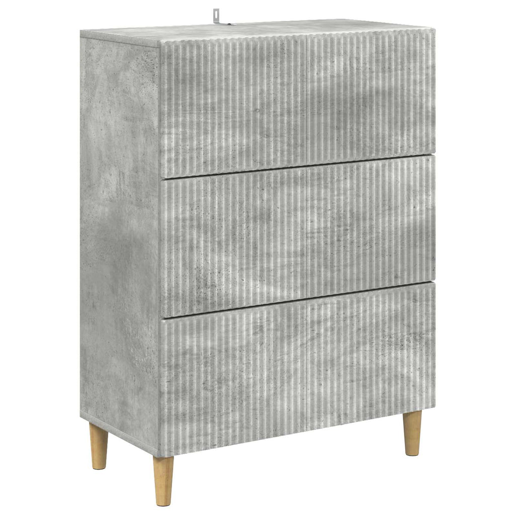 vidaXL Szafka z Szufladami Betonowy szary 66 x 34,5 x 90 cm