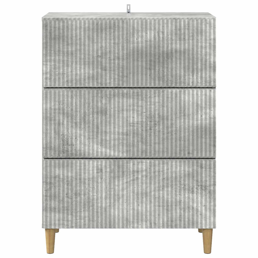 vidaXL Szafka z Szufladami Betonowy szary 66 x 34,5 x 90 cm