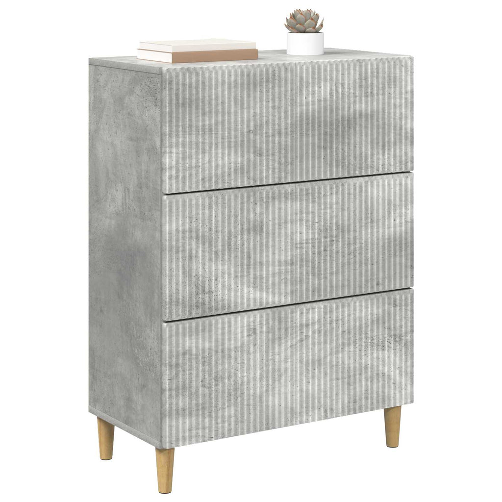 vidaXL Szafka z Szufladami Betonowy szary 66 x 34,5 x 90 cm