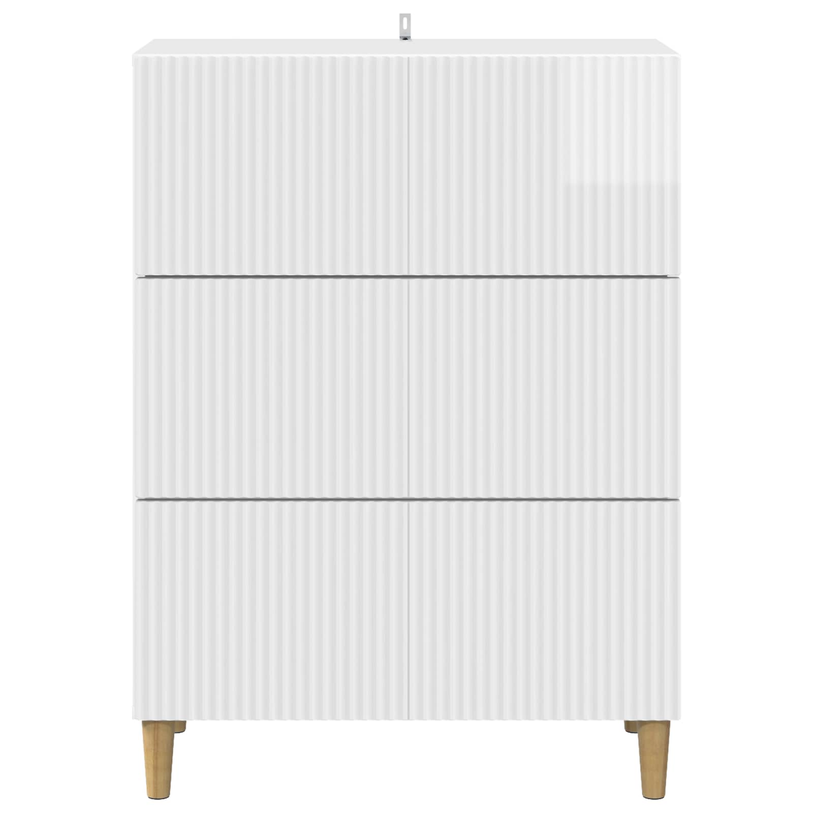 vidaXL Szafka z Szufladami Biały wysoki połysk 66 x 34,5 x 90 cm