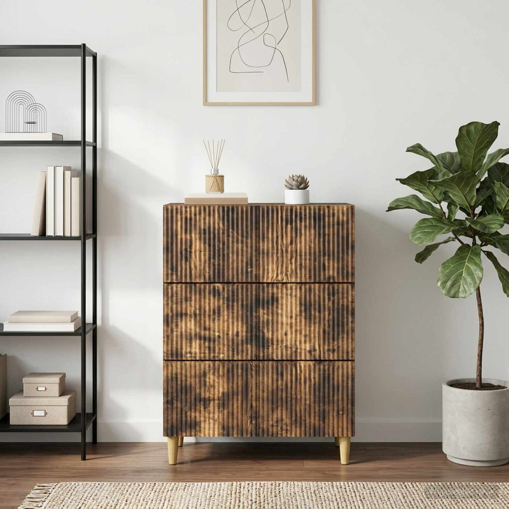 vidaXL Szafka z Szufladami Dąb wędzony 66 x 34,5 x 90 cm