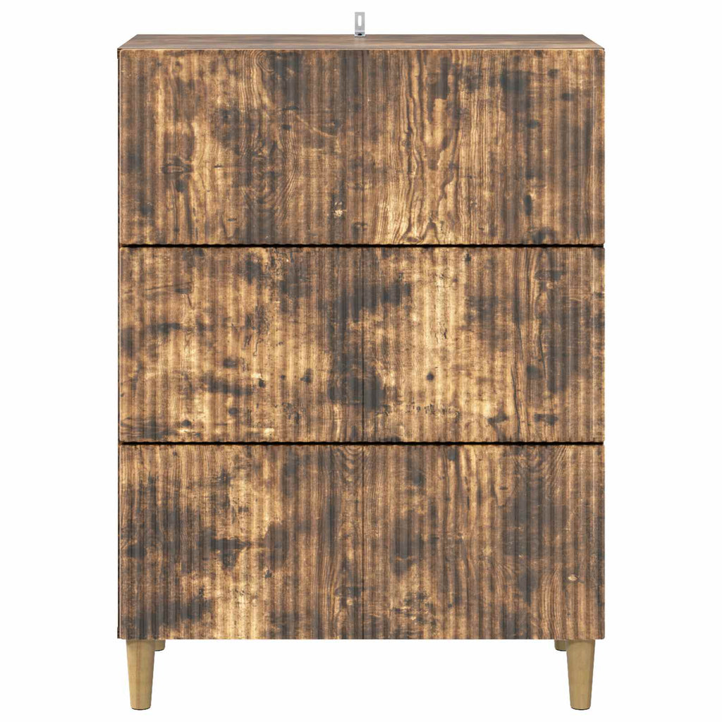 vidaXL Szafka z Szufladami Dąb wędzony 66 x 34,5 x 90 cm