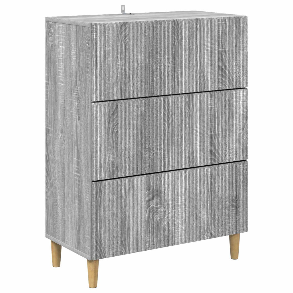 vidaXL Szafka z Szufladami Szary Sonoma 66 x 34,5 x 90 cm