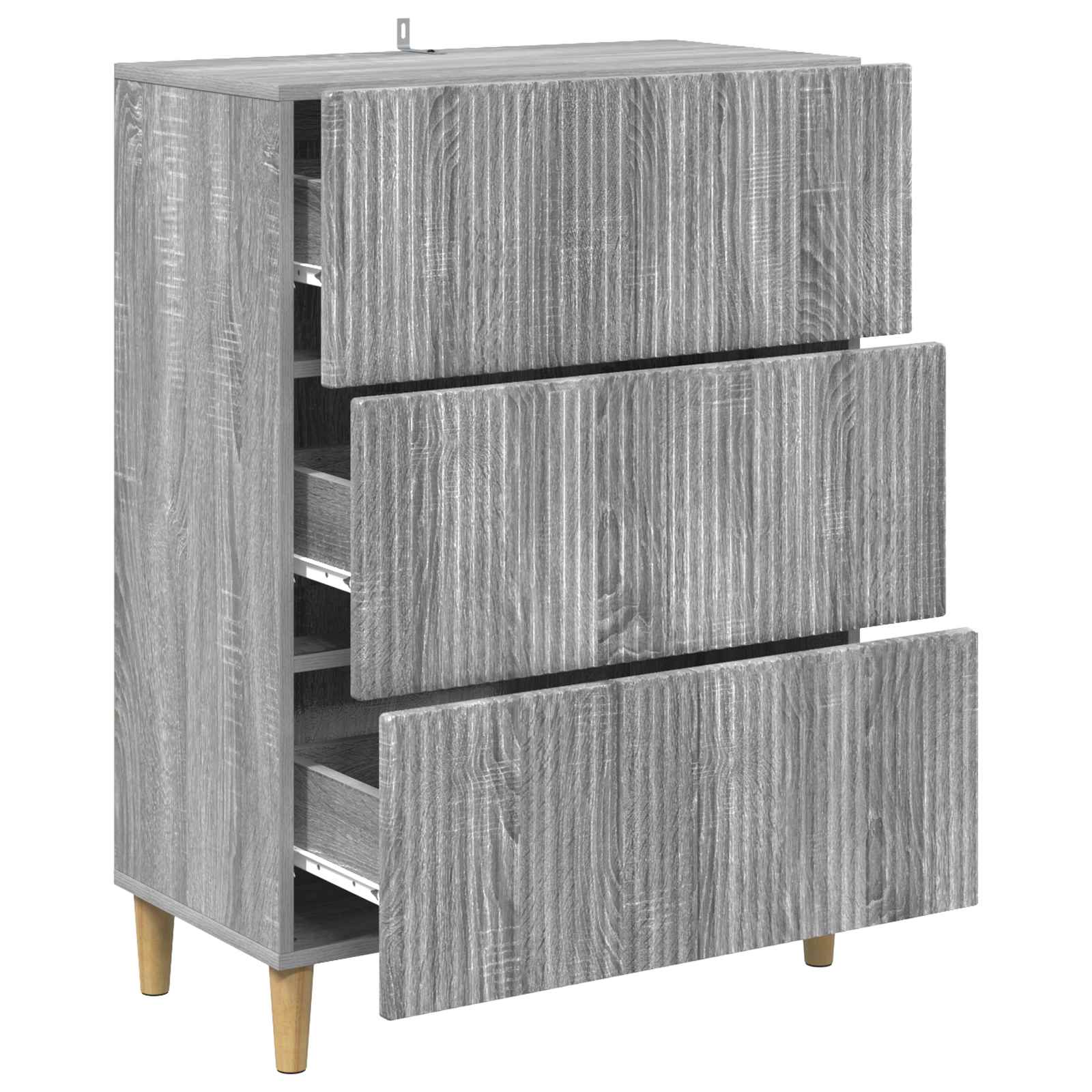 vidaXL Szafka z Szufladami Szary Sonoma 66 x 34,5 x 90 cm