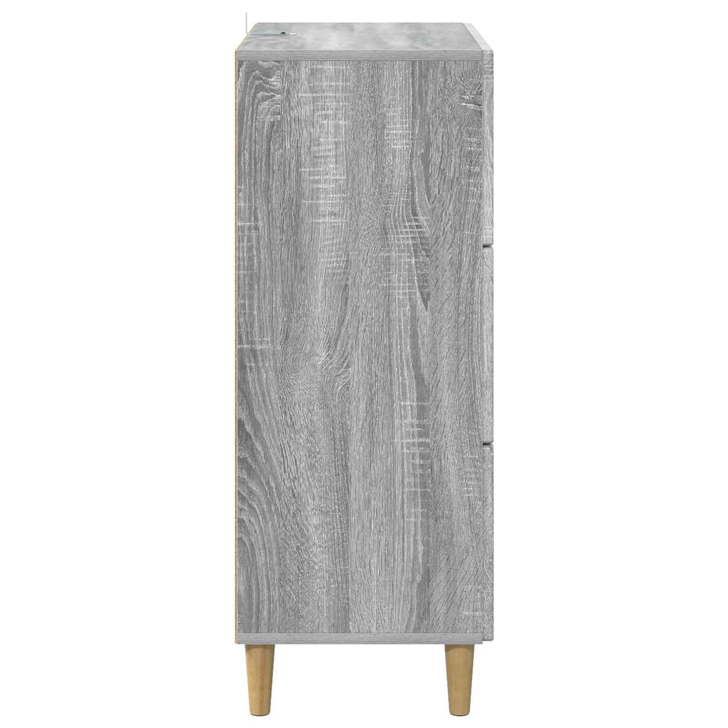 vidaXL Szafka z Szufladami Szary Sonoma 66 x 34,5 x 90 cm