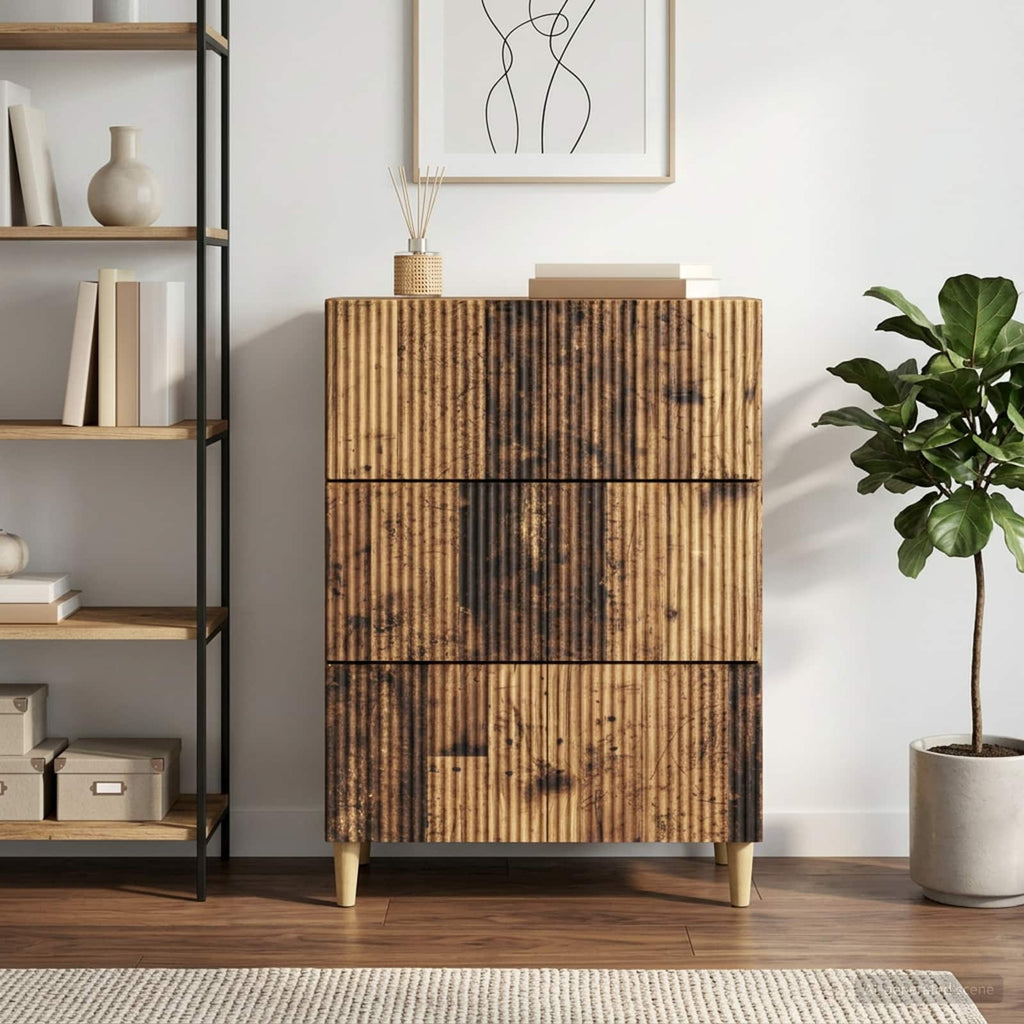 vidaXL Szafka z Szufladami Stare drewno 66 x 34,5 x 90 cm