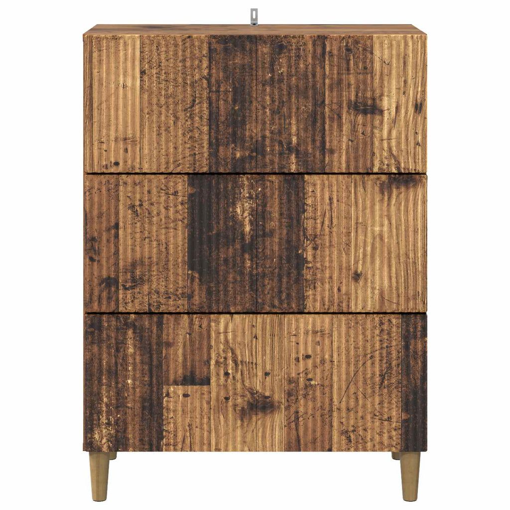 vidaXL Szafka z Szufladami Stare drewno 66 x 34,5 x 90 cm
