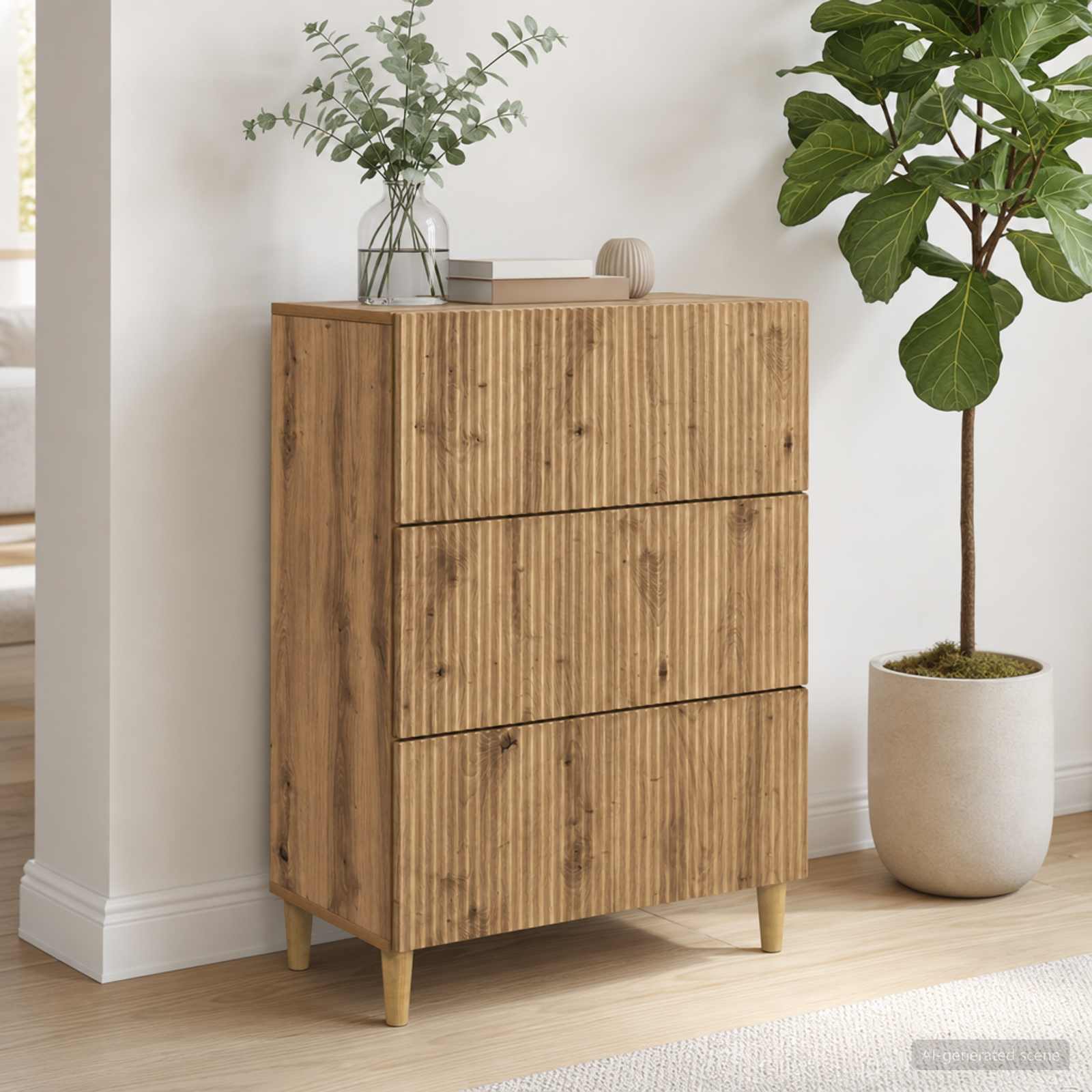 vidaXL Szafka z Szufladami 66 x 34,5 x 90 cm Drewno inżynieryjne