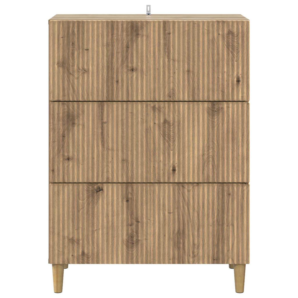 vidaXL Szafka z Szufladami Dąb artisan 66 x 34,5 x 90 cm