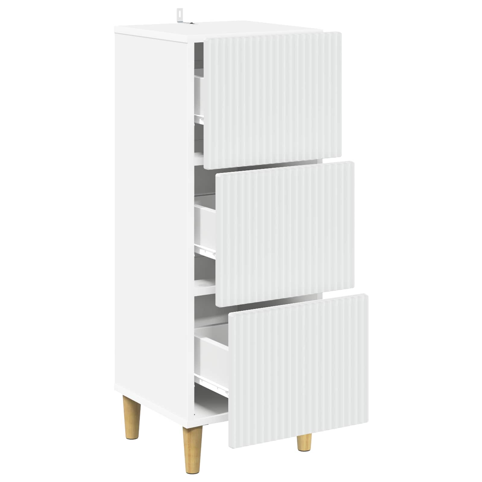 vidaXL Szafka z Szufladami Biały 33 x 34,5 x 90 cm Drewno inżynieryjne