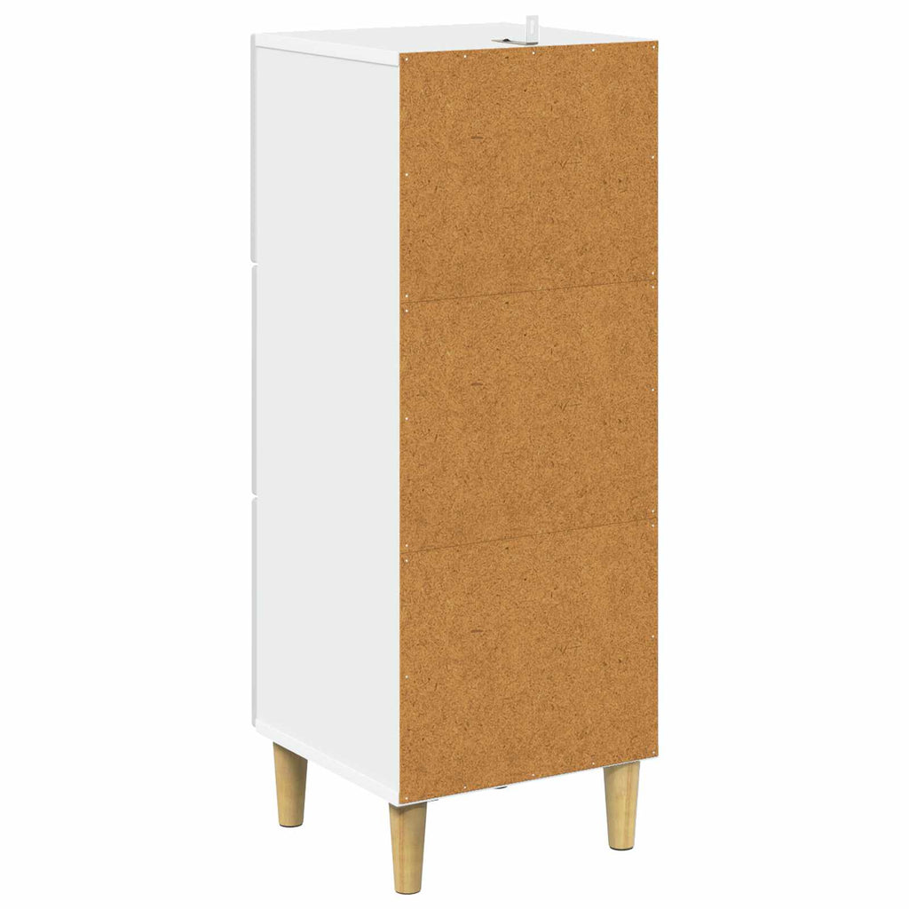 vidaXL Szafka z Szufladami Biały 33 x 34,5 x 90 cm Drewno inżynieryjne