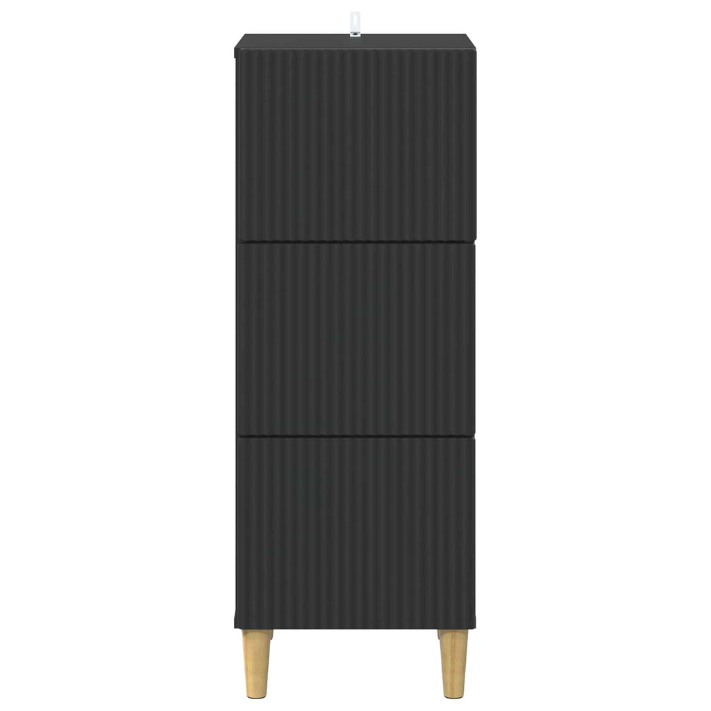 vidaXL Szafka z Szufladami Czarny 33 x 34,5 x 90 cm