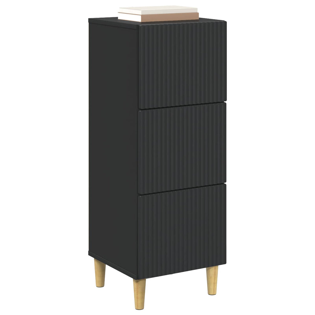 vidaXL Szafka z Szufladami Czarny 33 x 34,5 x 90 cm
