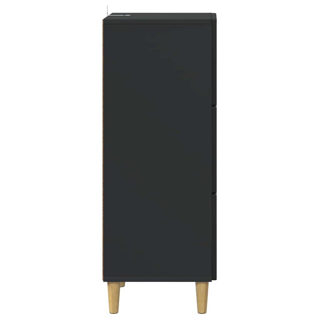 vidaXL Szafka z Szufladami Czarny 33 x 34,5 x 90 cm