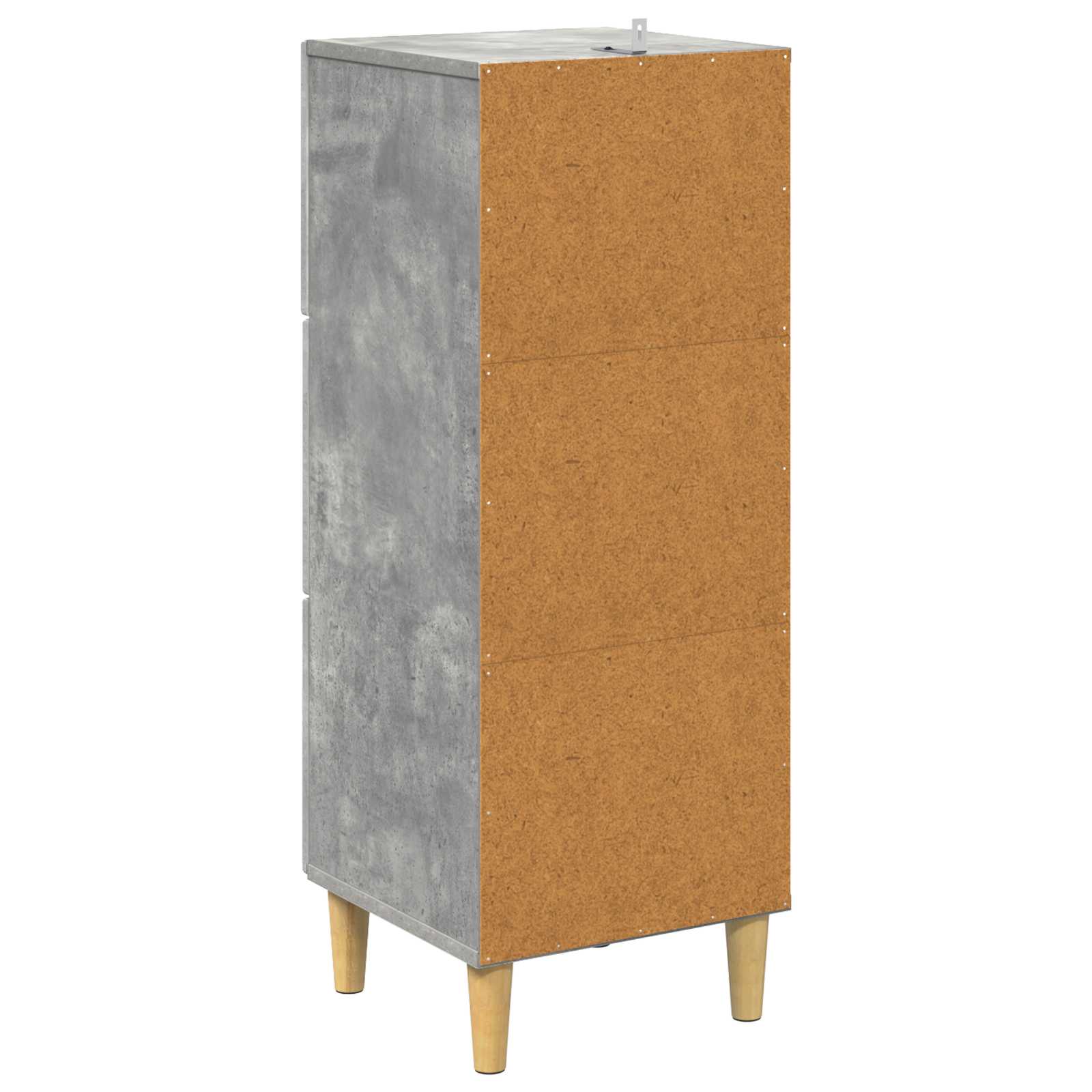 vidaXL Szafka z Szufladami Betonowy szary 33 x 34,5 x 90 cm