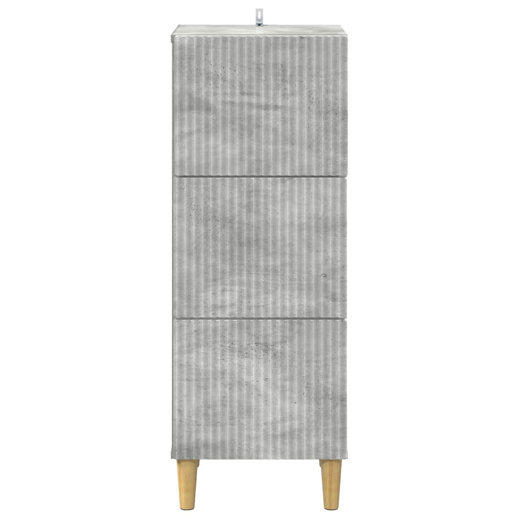 vidaXL Szafka z Szufladami Betonowy szary 33 x 34,5 x 90 cm