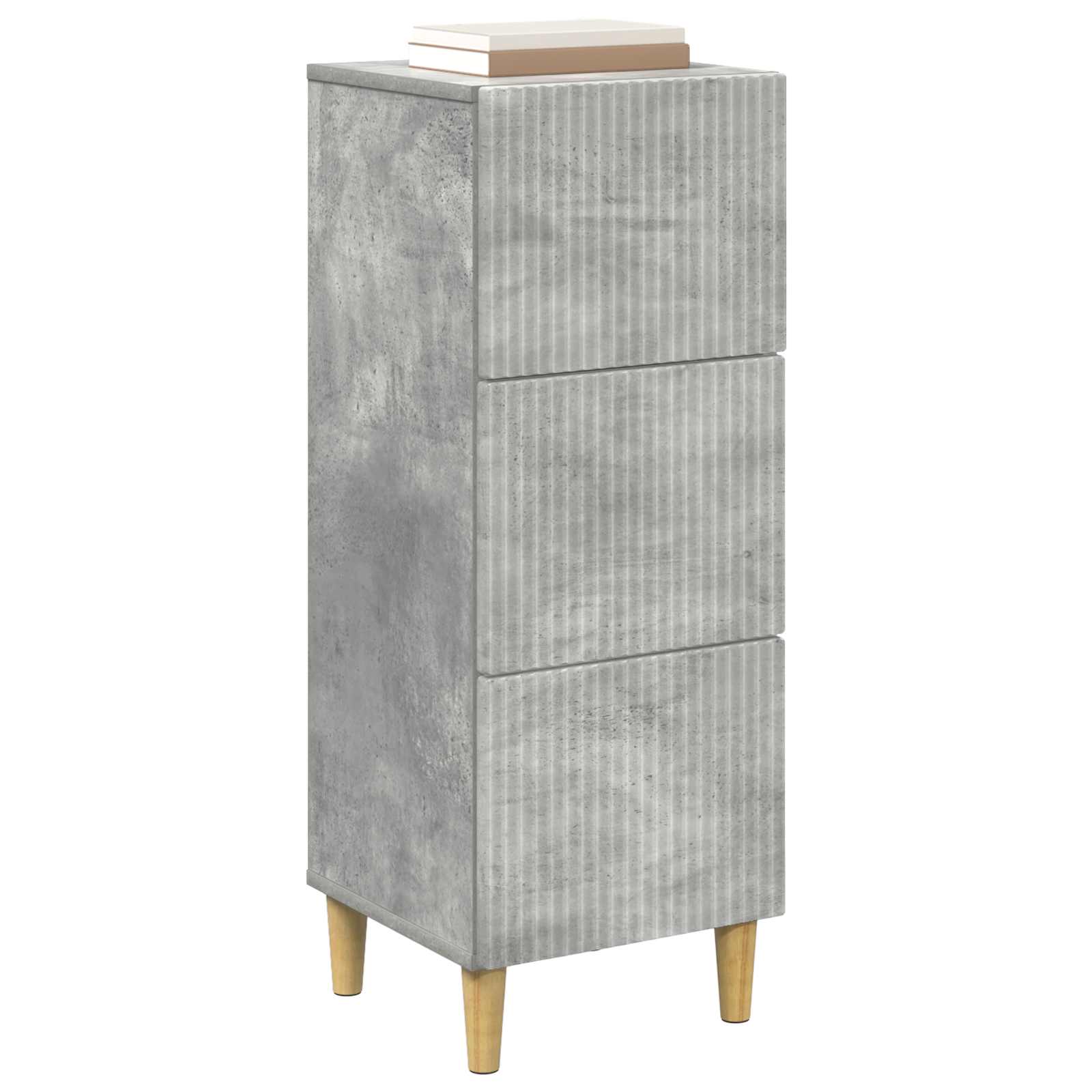 vidaXL Szafka z Szufladami Betonowy szary 33 x 34,5 x 90 cm