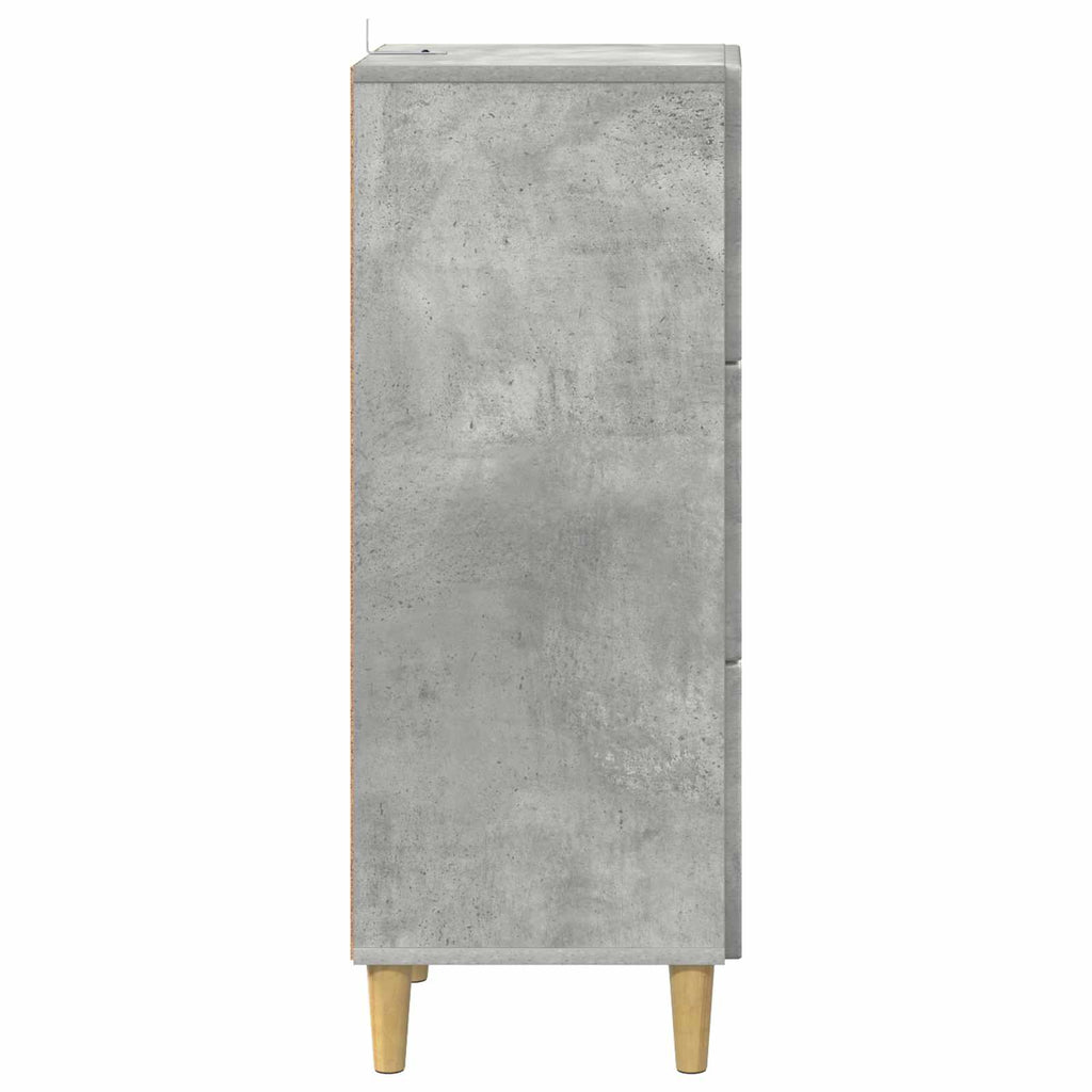 vidaXL Szafka z Szufladami Betonowy szary 33 x 34,5 x 90 cm