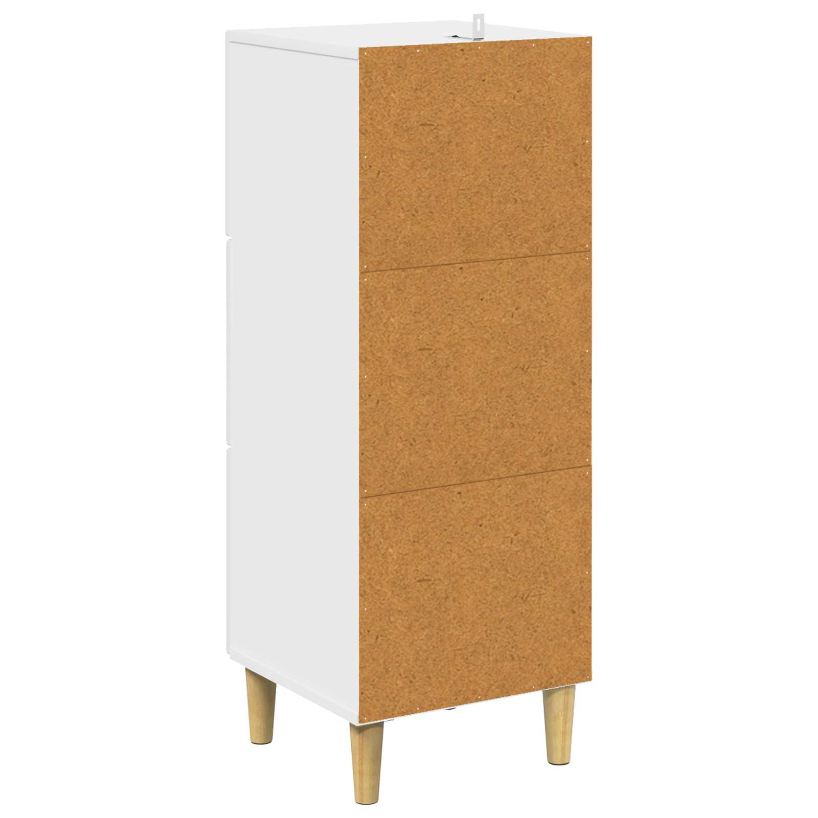 vidaXL Szafka z Szufladami Biały wysoki połysk 33 x 34,5 x 90 cm