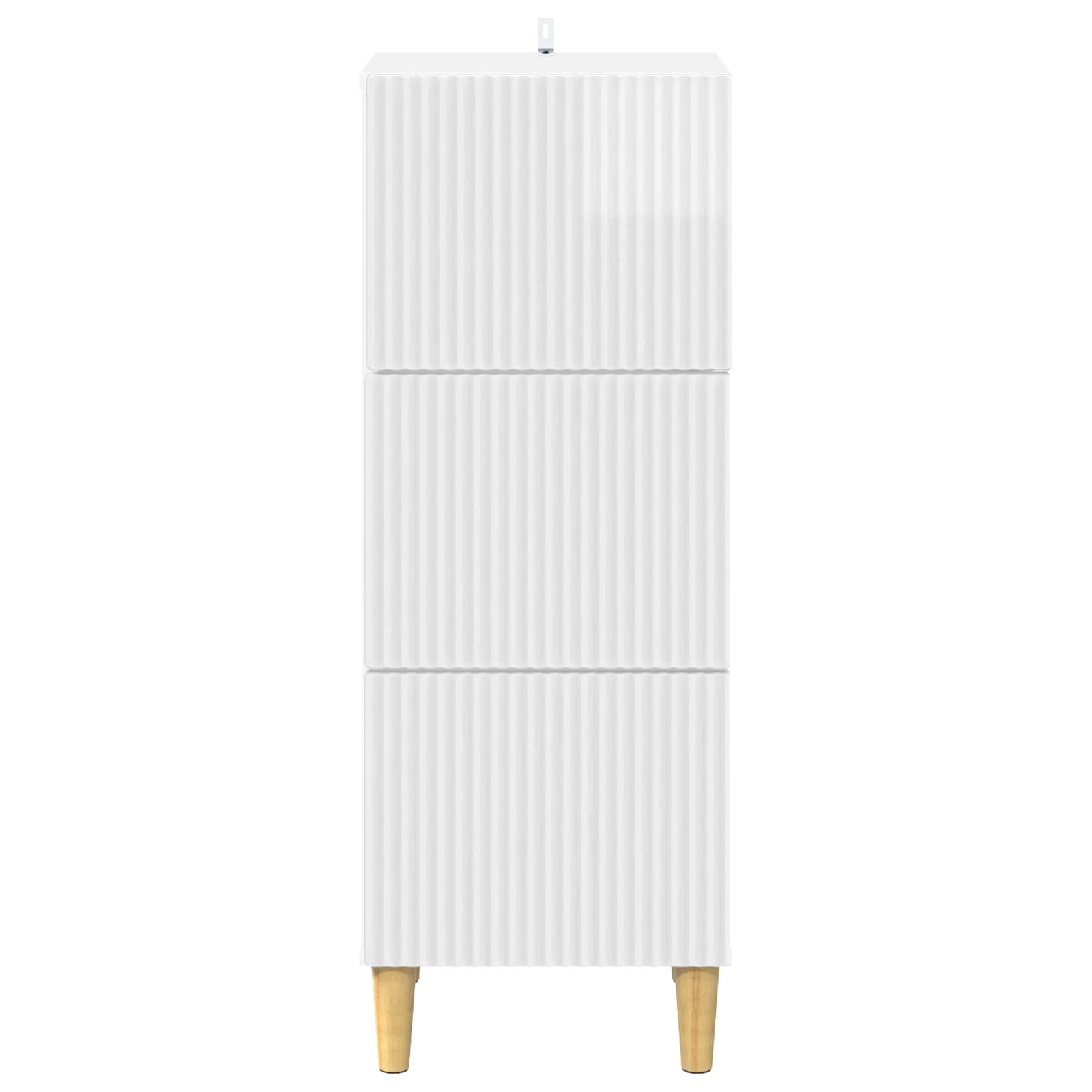 vidaXL Szafka z Szufladami Biały wysoki połysk 33 x 34,5 x 90 cm