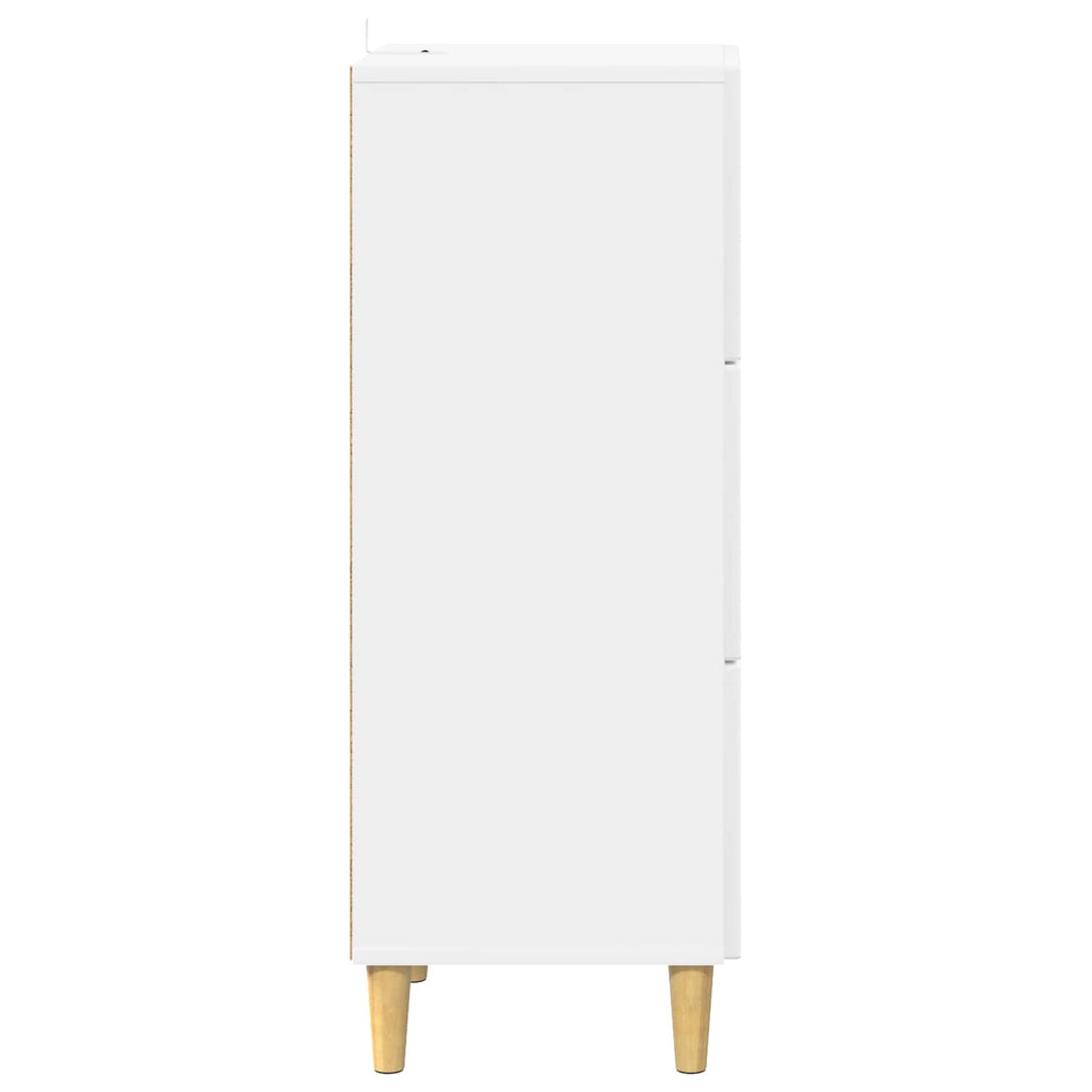 vidaXL Szafka z Szufladami Biały wysoki połysk 33 x 34,5 x 90 cm
