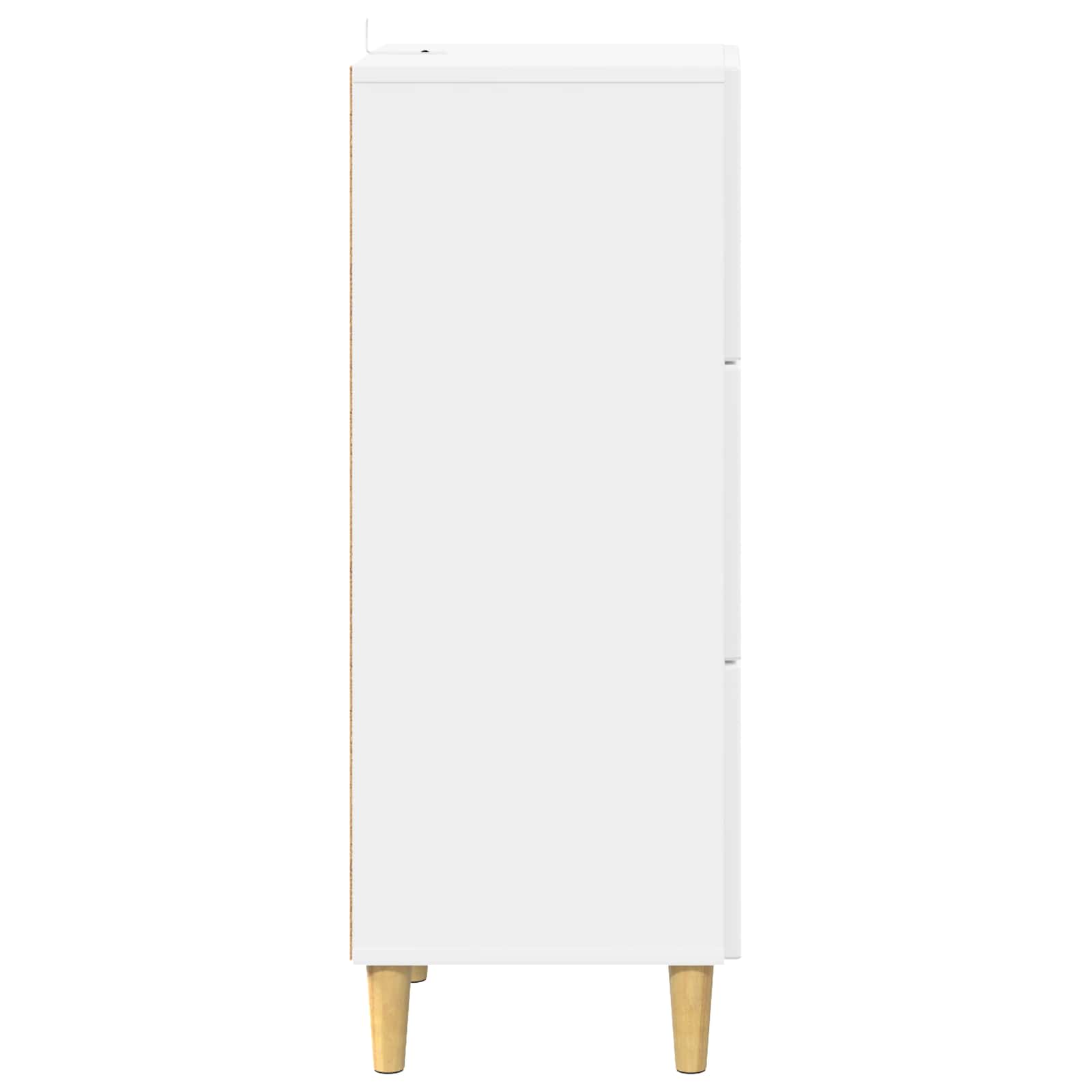 vidaXL Szafka z Szufladami Biały wysoki połysk 33 x 34,5 x 90 cm