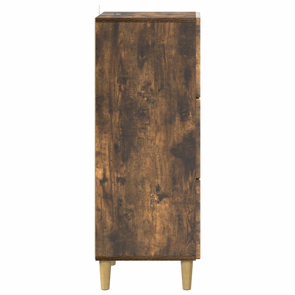 vidaXL Szafka z Szufladami Dąb wędzony 33 x 34,5 x 90 cm