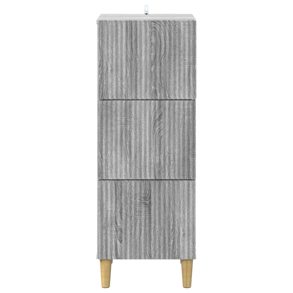 vidaXL Szafka z Szufladami Szary Sonoma 33 x 34,5 x 90 cm