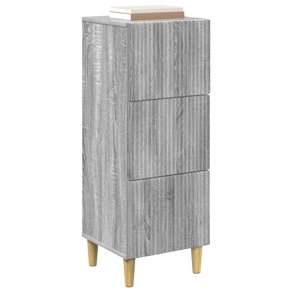 vidaXL Szafka z Szufladami Szary Sonoma 33 x 34,5 x 90 cm