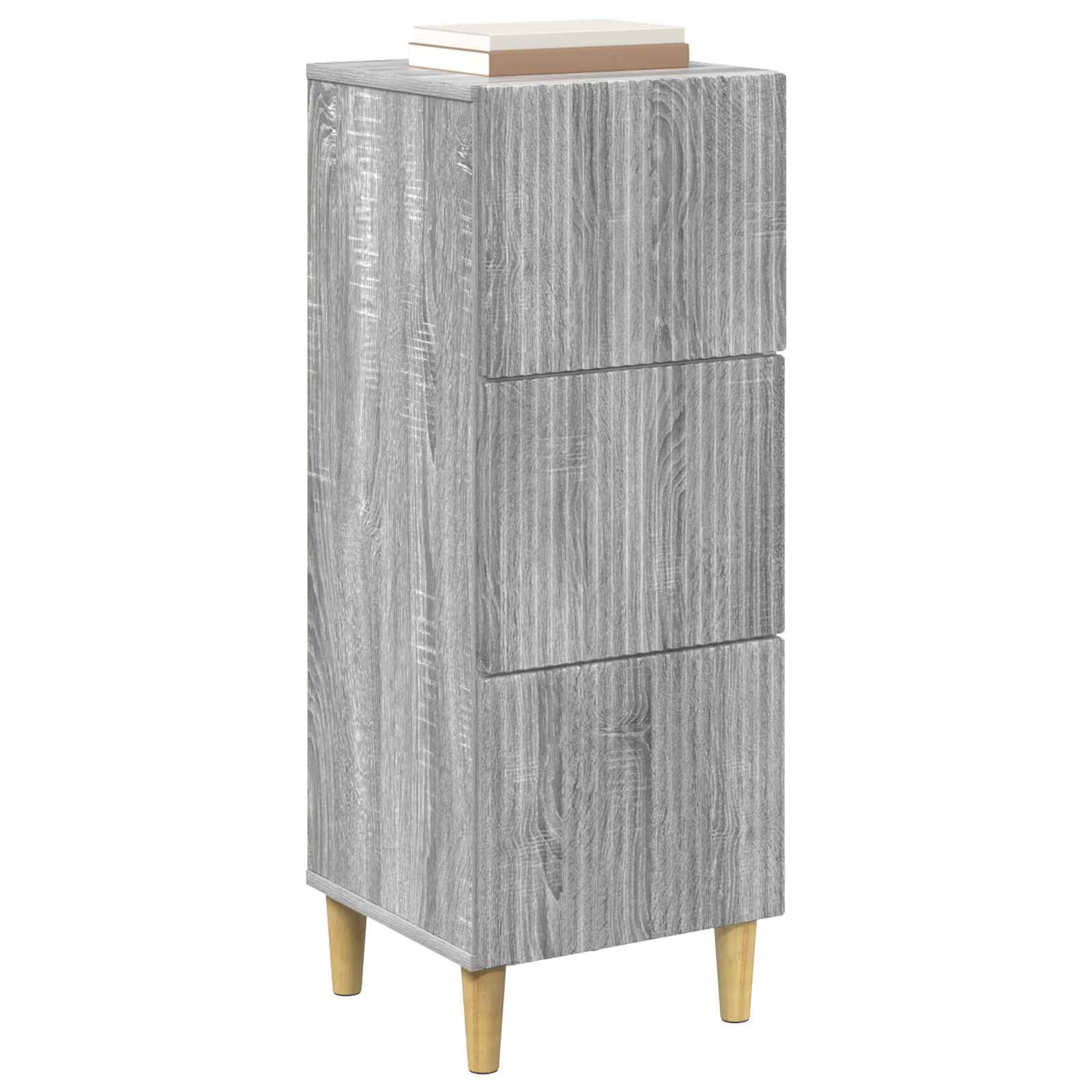 vidaXL Szafka z Szufladami Szary Sonoma 33 x 34,5 x 90 cm