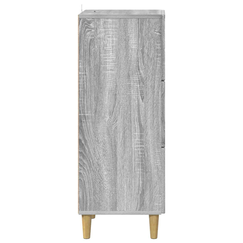 vidaXL Szafka z Szufladami Szary Sonoma 33 x 34,5 x 90 cm