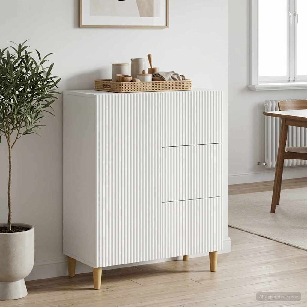 vidaXL Bufet Biały 66 x 34,5 x 90 cm Drewno inżynieryjne