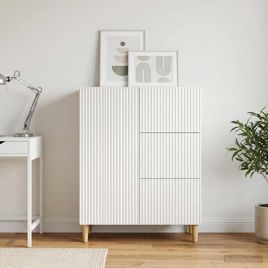 vidaXL Bufet Biały 66 x 34,5 x 90 cm Drewno inżynieryjne