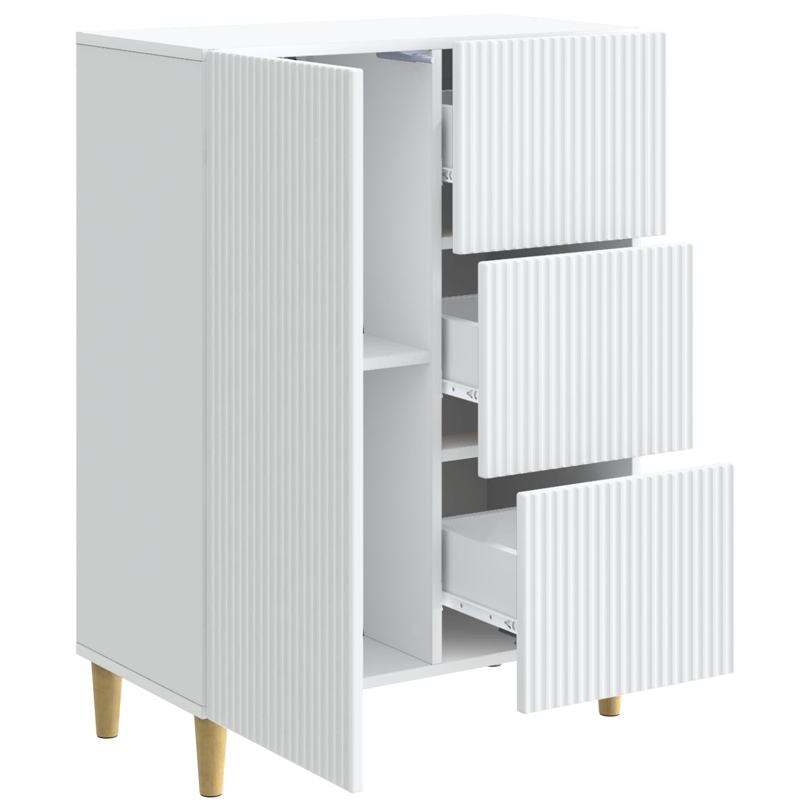 vidaXL Bufet Biały 66 x 34,5 x 90 cm Drewno inżynieryjne