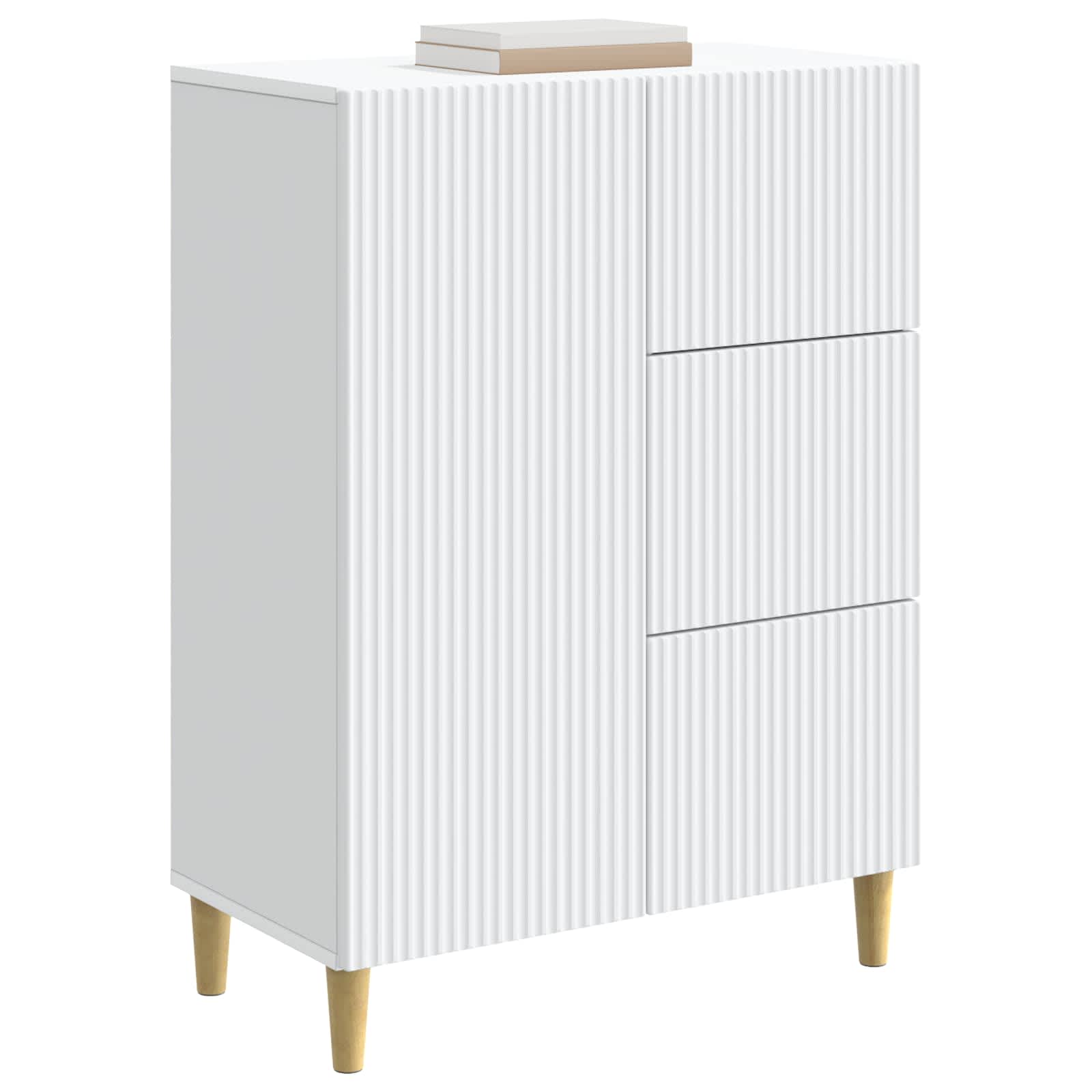 vidaXL Bufet Biały 66 x 34,5 x 90 cm Drewno inżynieryjne