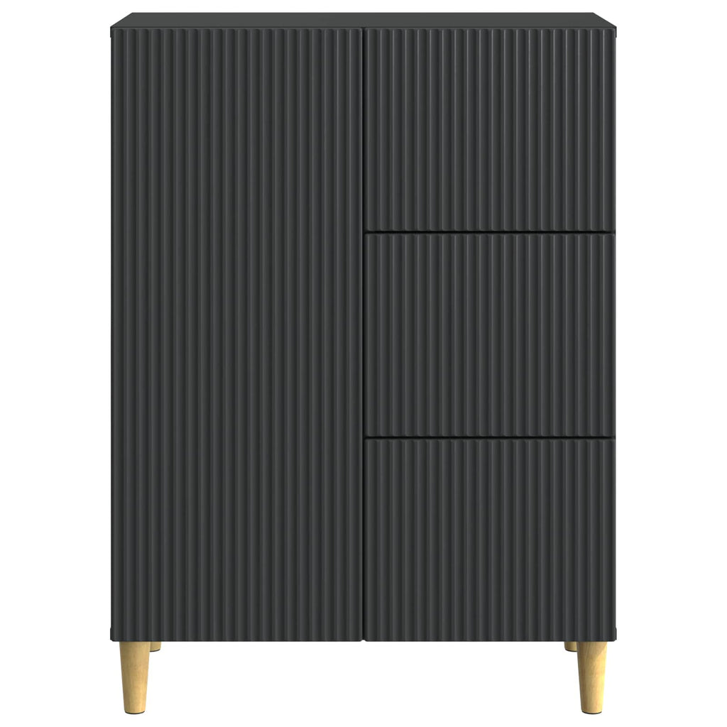 vidaXL Bufet z szufladą Czarny 66 x 34,5 x 90 cm Drewno inżynieryjne