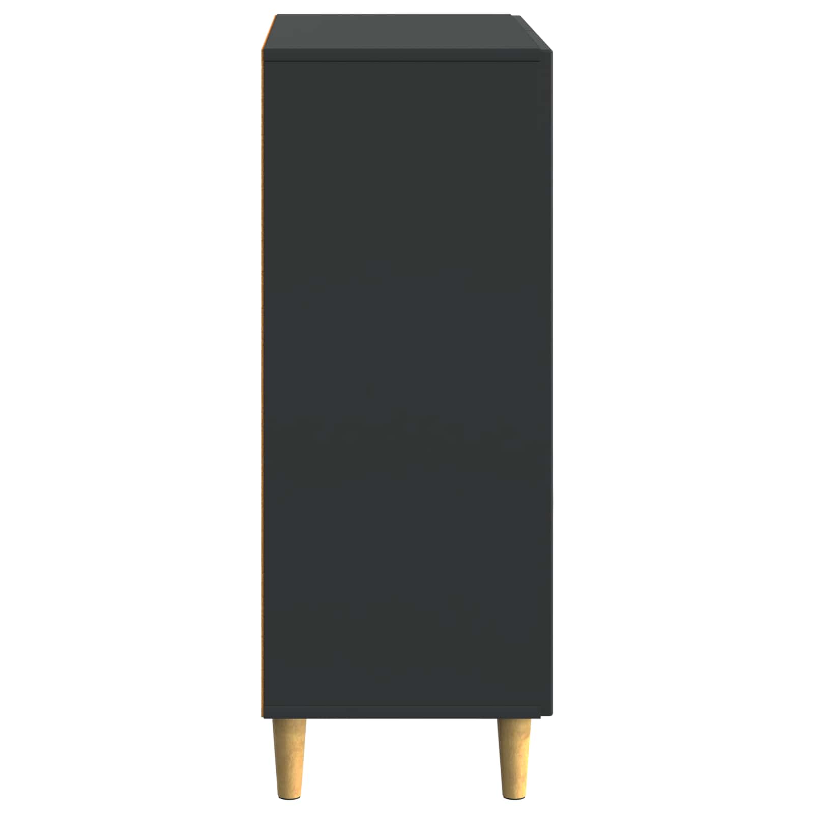 vidaXL Bufet z szufladą Czarny 66 x 34,5 x 90 cm Drewno inżynieryjne