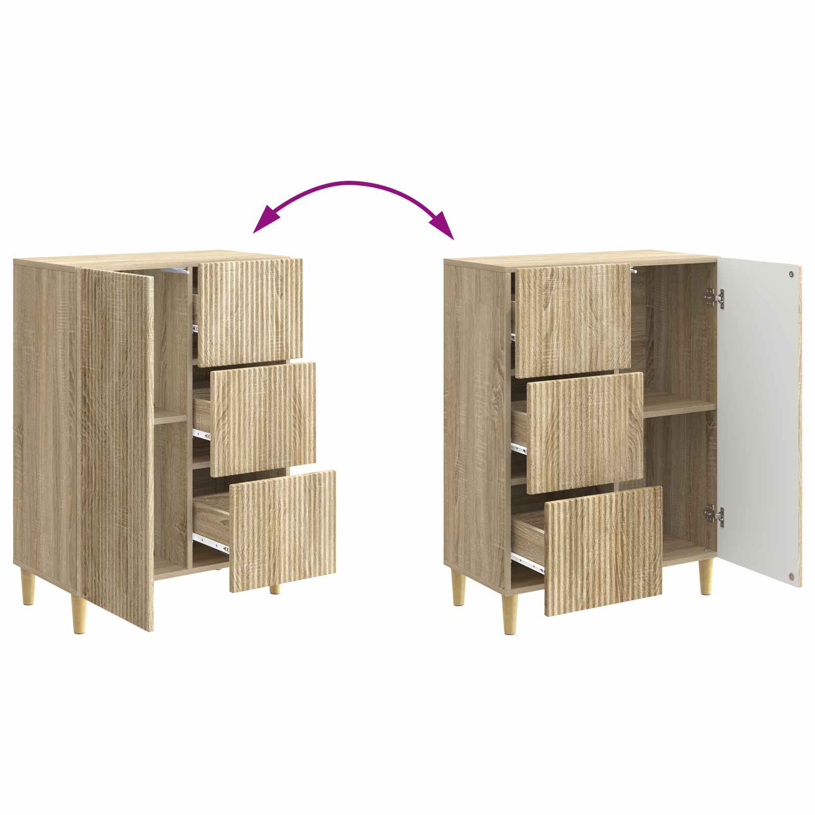 vidaXL Bufet dąb Sonoma 66 x 34,5 x 90 cm Drewno inżynieryjne