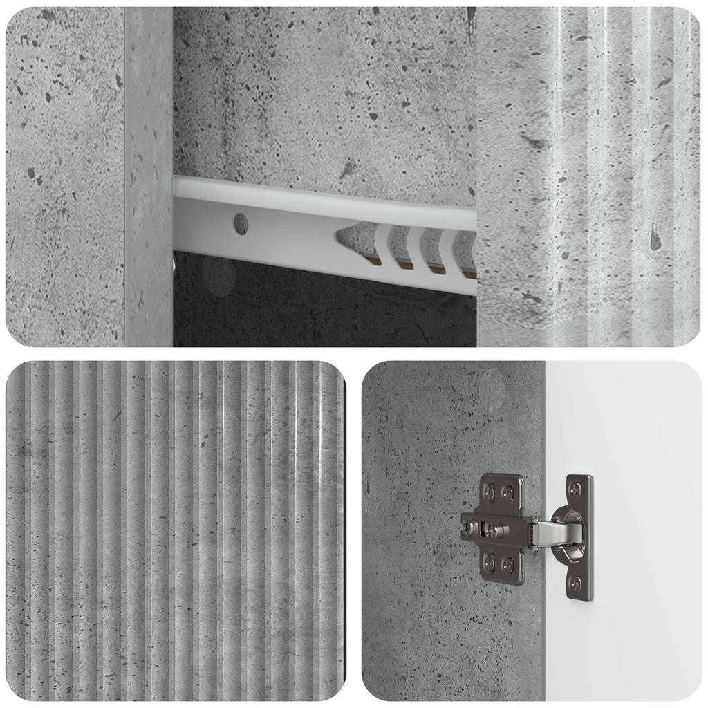 vidaXL Bufet Betonowy szary 66 x 34,5 x 90 cm Drewno inżynieryjne