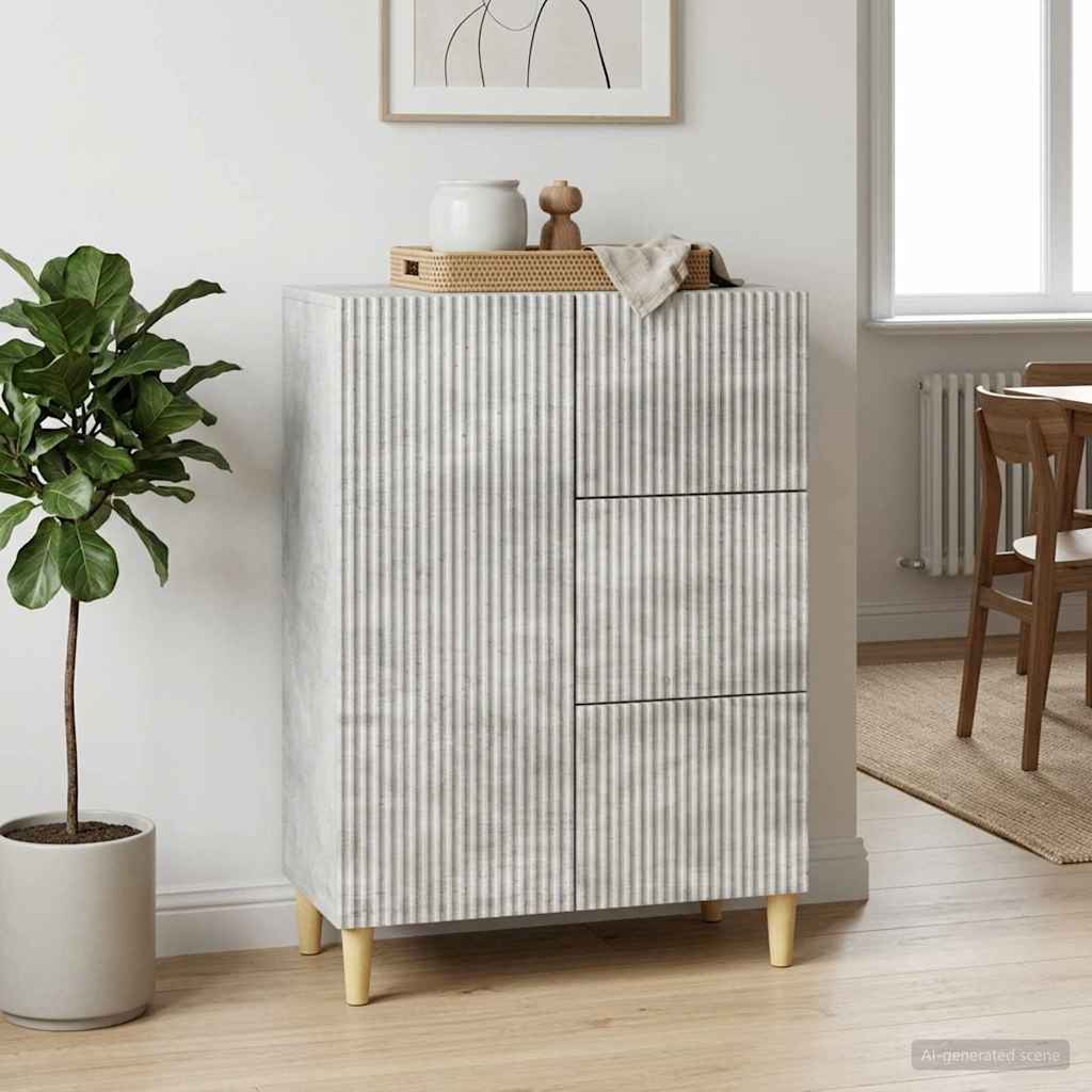 vidaXL Bufet Betonowy szary 66 x 34,5 x 90 cm Drewno inżynieryjne
