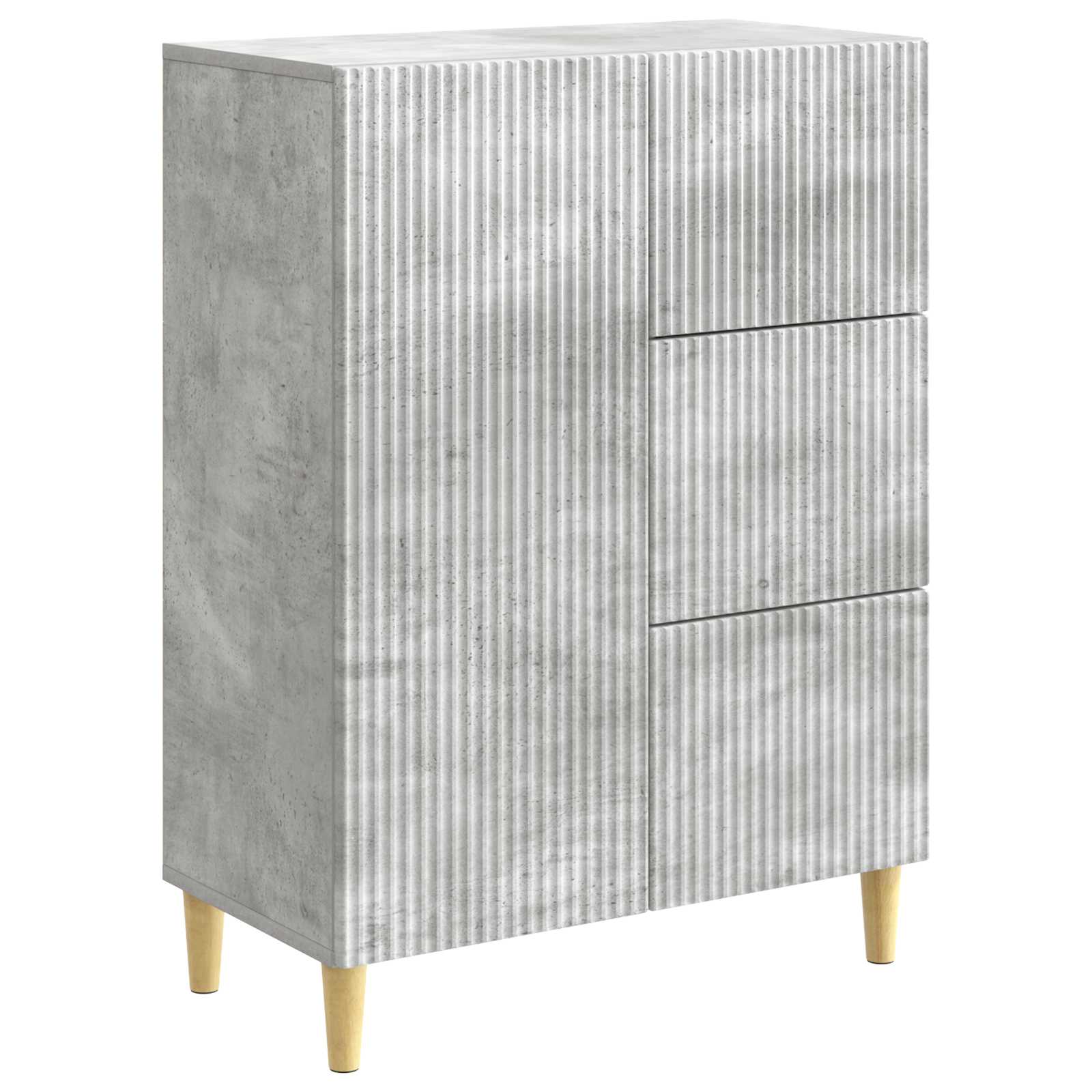 vidaXL Bufet Betonowy szary 66 x 34,5 x 90 cm Drewno inżynieryjne
