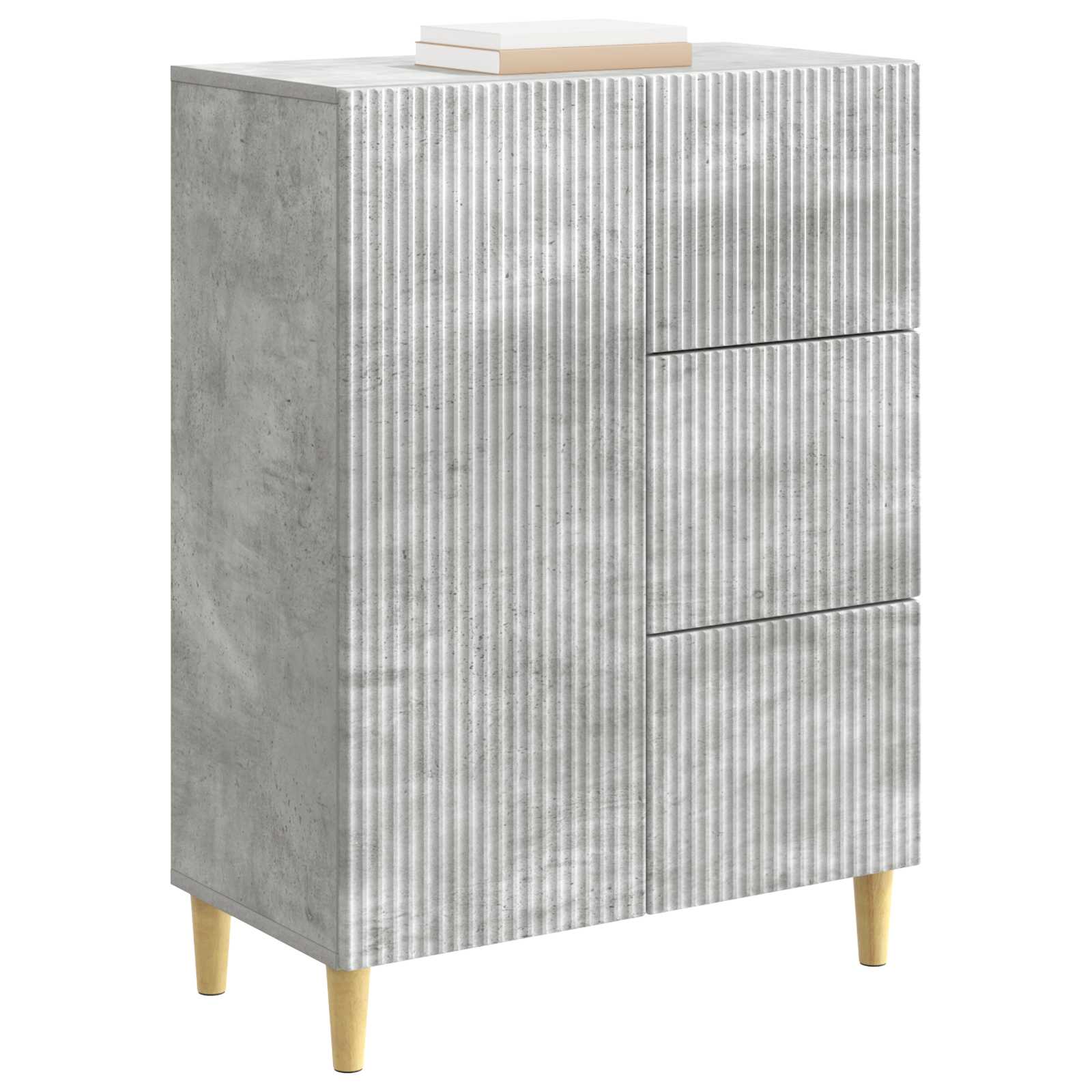 vidaXL Bufet Betonowy szary 66 x 34,5 x 90 cm Drewno inżynieryjne