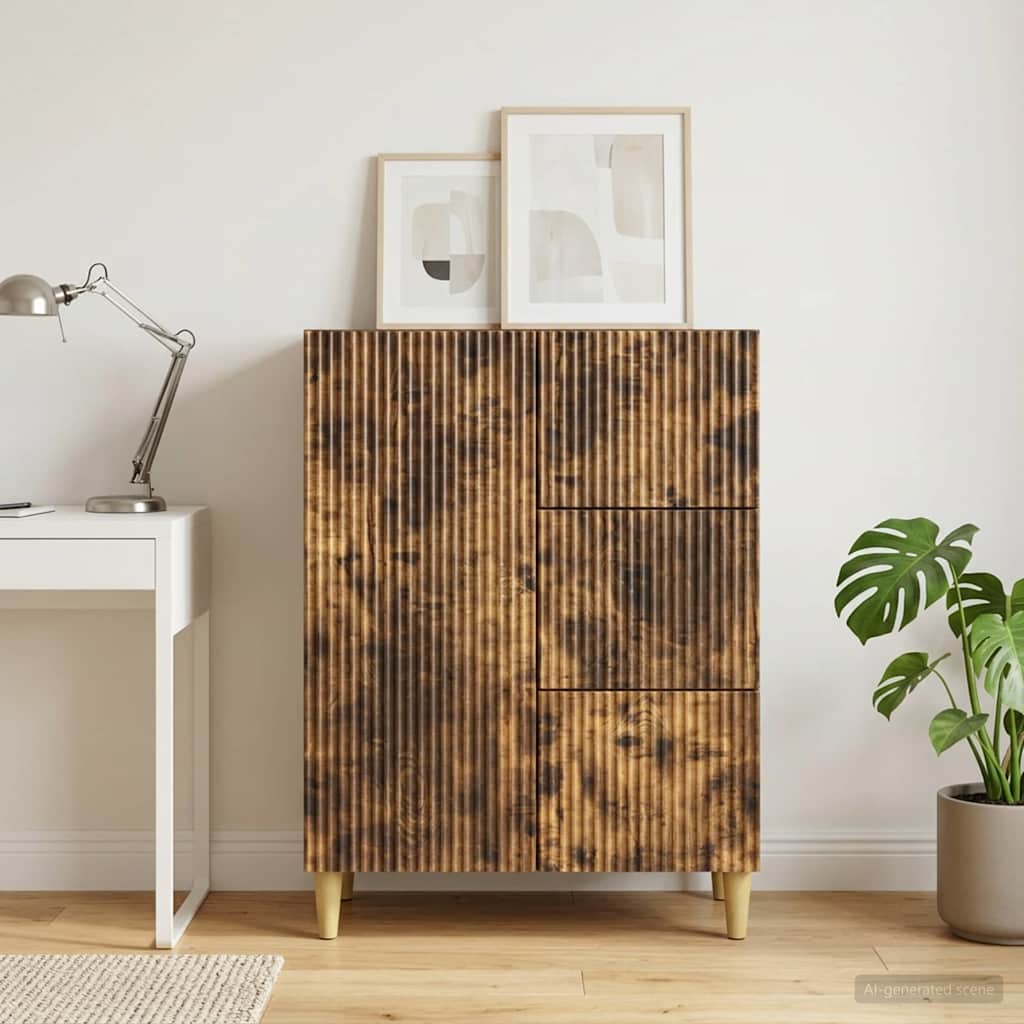 vidaXL Bufet Dąb wędzony 66 x 34,5 x 90 cm Drewno inżynieryjne
