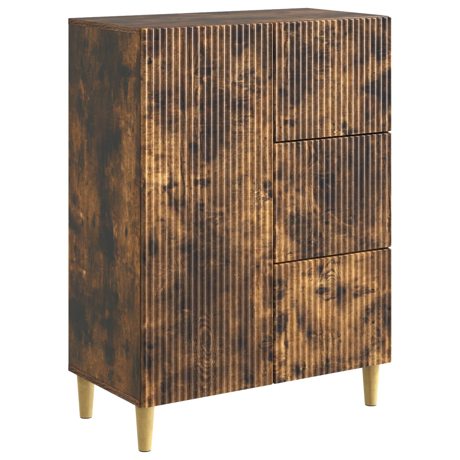 vidaXL Bufet Dąb wędzony 66 x 34,5 x 90 cm Drewno inżynieryjne