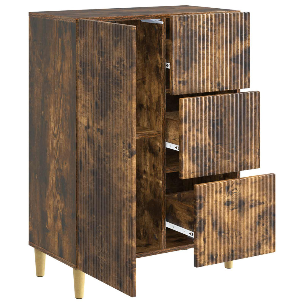 vidaXL Bufet Dąb wędzony 66 x 34,5 x 90 cm Drewno inżynieryjne
