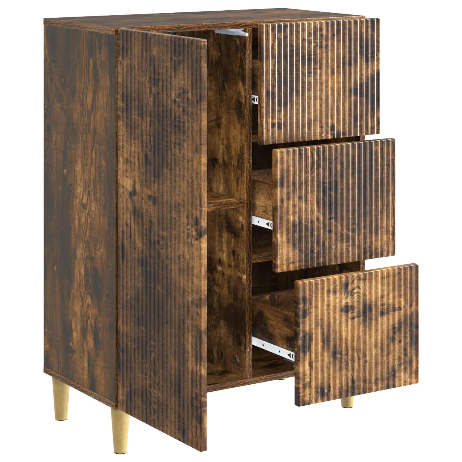 vidaXL Bufet Dąb wędzony 66 x 34,5 x 90 cm Drewno inżynieryjne