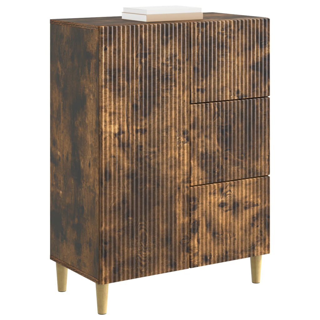 vidaXL Bufet Dąb wędzony 66 x 34,5 x 90 cm Drewno inżynieryjne