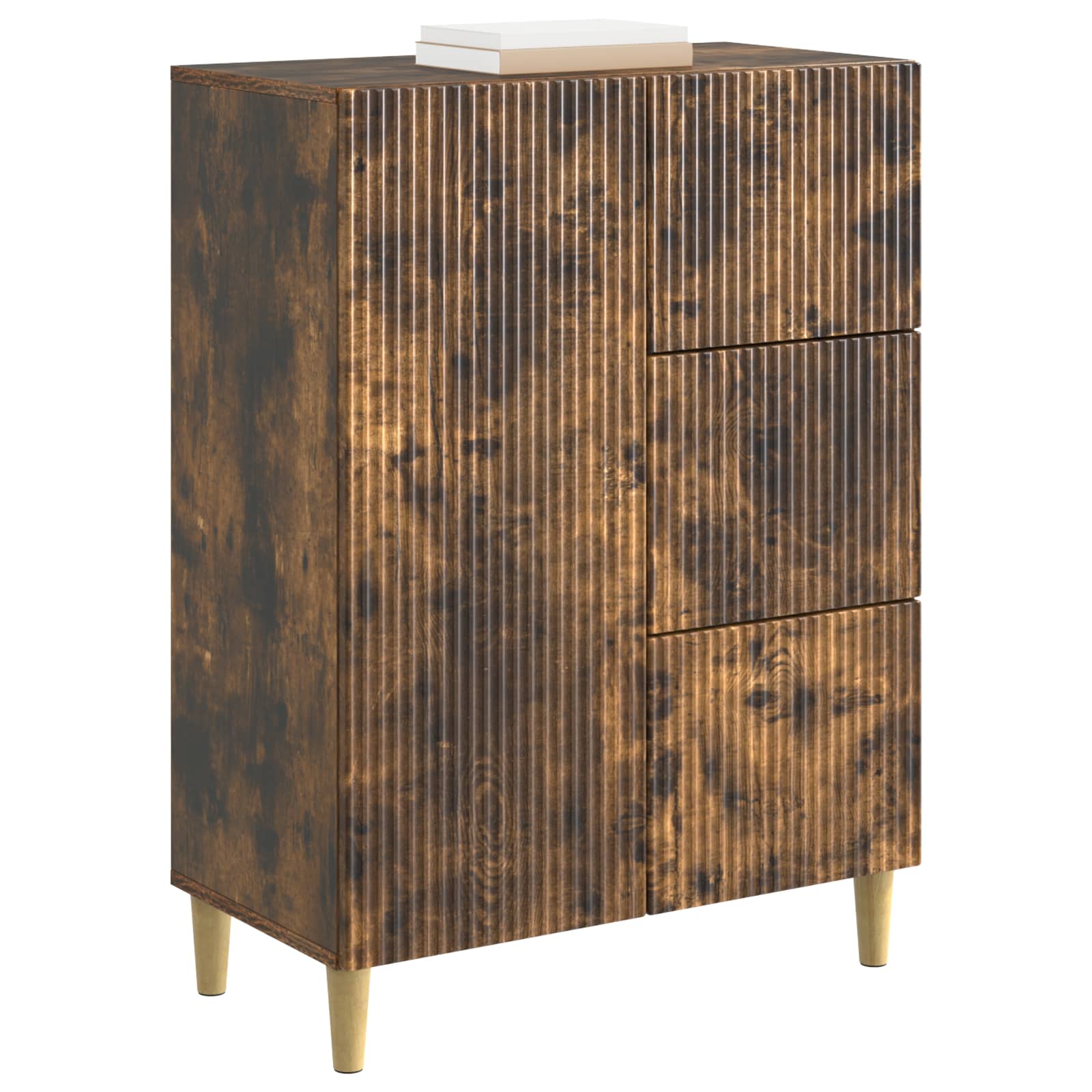 vidaXL Bufet Dąb wędzony 66 x 34,5 x 90 cm Drewno inżynieryjne