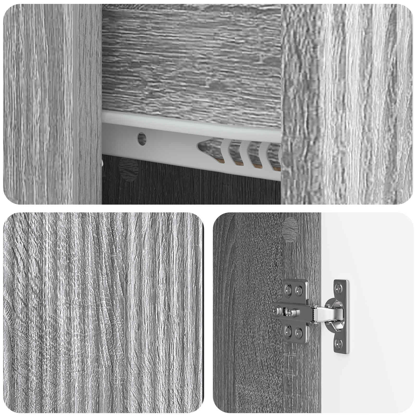 vidaXL Bufet Szary Sonoma 66 x 34,5 x 90 cm Drewno inżynieryjne