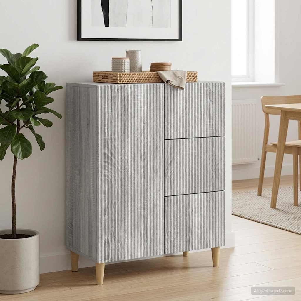 vidaXL Bufet Szary Sonoma 66 x 34,5 x 90 cm Drewno inżynieryjne